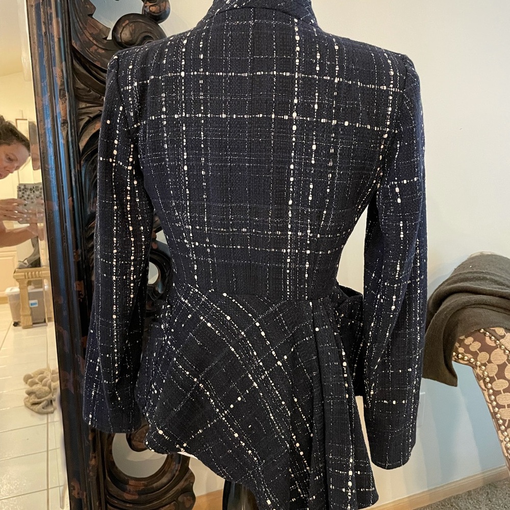 Nanette Lepore asymmetrical tweed jacket